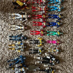 Power Ranger Action Figure Collection - Red, Blue, Black, and More
